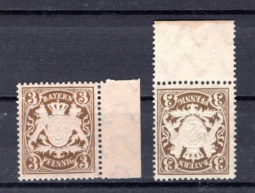 Bavaria 60xa, 60xb Paper Type A Beiden Colors MNH Unstamped BPP (K103