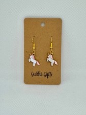 Handmade Woman Dangle Earring Unicorn Charms Gift Black Friday Hypoallergenic