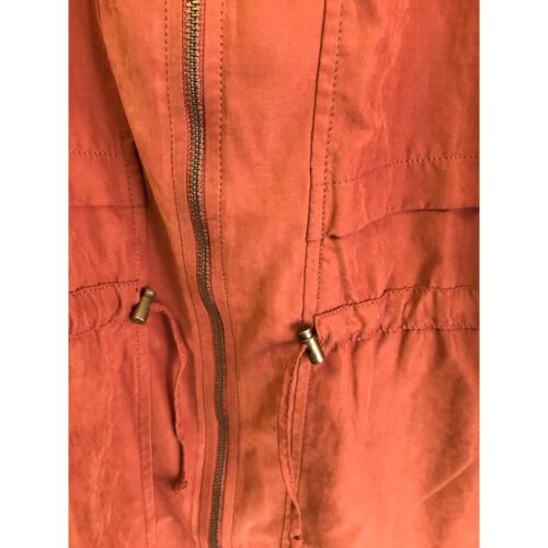Maurices Cinched Waist Jacke Damen L Burnt Orange leicht Relaxed Reißverschluss - Bild 3 von 11