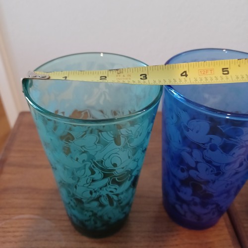 Set of 4 Disney Character Glasses Etched Mickey Goofy & Others Anchor Hocking - Picture 10 of 14