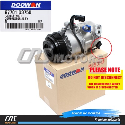 ✓DOOWON GENUINE OEM✓ A/C Compressor DVE16N for 19-21 Hyundai