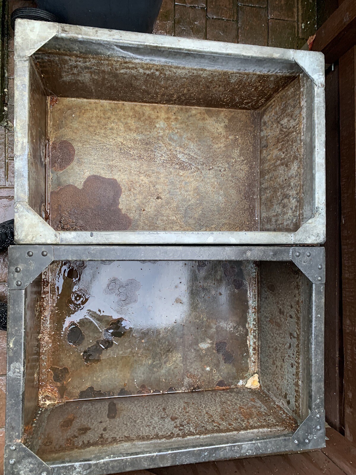 Two galvanised water tanks used eBay