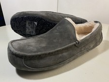 UGG Men Size 8 Moccasin Slippers Ascot Gray Suede Loafers 5775 New