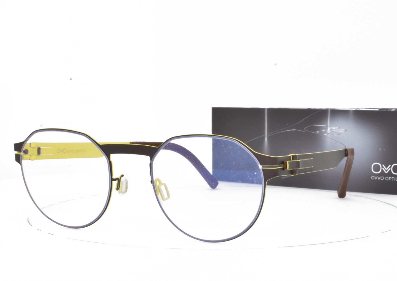 OVVO Optics Eyeglasses Round Panto Chocolate Brown Yellow 48-22-140 44390₽