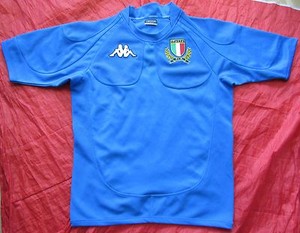 Maillot Rugby Vintage Italie Bleu Maillot De Rugby Italie Coupe Du Monde 2011 Kappa - Taille M Homme, Occasion Camavinga Maillot