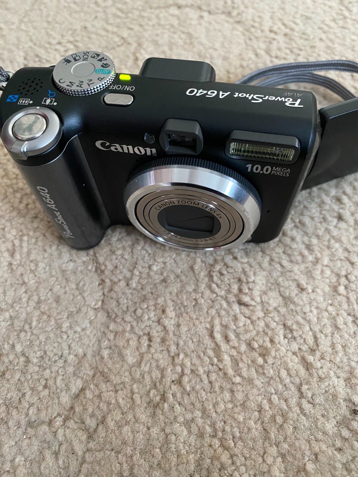 Canon Powershot A640 DIGITAL COMPACT CAMERA w/ 4x Optical Zoom WORKING