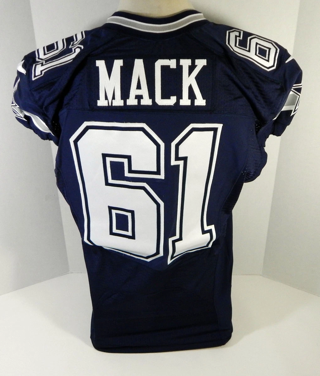 2015 Dallas Cowboys Ryan Mack 61 Game Issued Navy Jersey 46