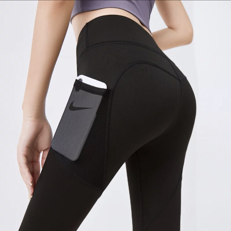 Yoga Pants with Pockets, Workout Running Leggings with Pockets for Women-image