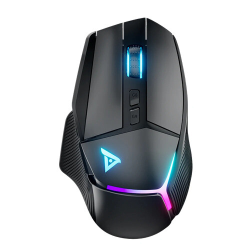Wireless Gaming Mouse with RGB Lighting, 3-Mode Connectivity, 14800 DPI, and Lightweight Design for Enhanced Gaming Performance-image