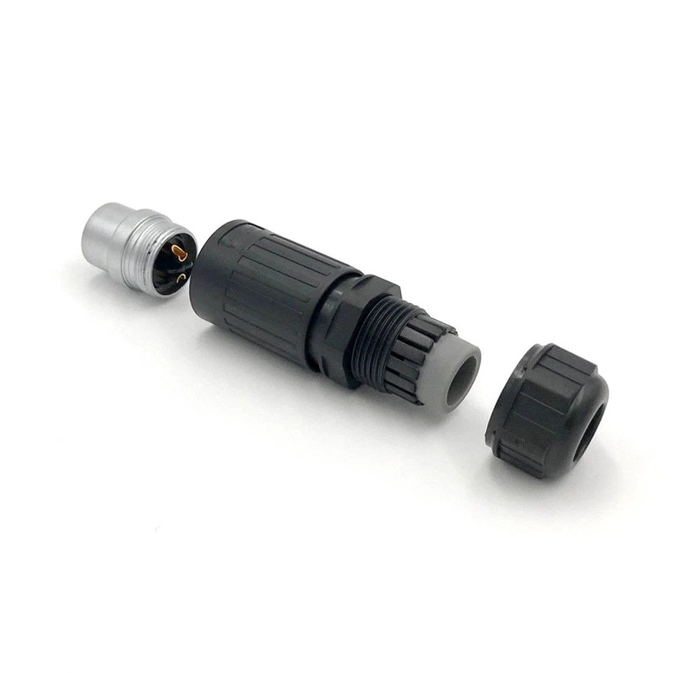 2-контактный круглый разъем сигнала питания штекерный штекер водонепроницаемый наружный IP67 M20 - Изображение 2 из 4