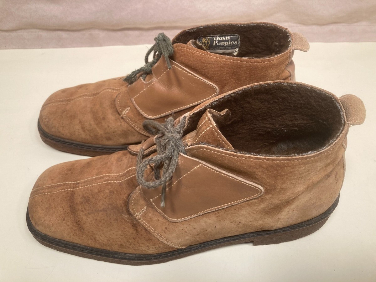 Vintage Hush Puppies men's suede ankle boots