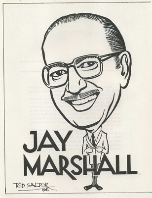 Jay Marshall caricature 1988 book The Magic Castle Walls of Fame by Ted Salter