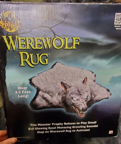 Working Spirit Halloween Growling Werewolf Rug Light Up Eyes w/Box ...