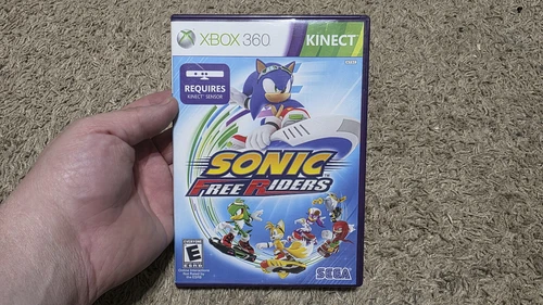 Sonic Free Riders (Microsoft Xbox 360, 2010) Complete In Box CIB Sega