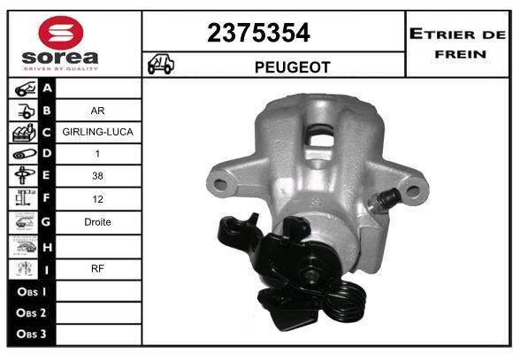 Étrier de frein haute performance Peugeot 607 2.7 HDi 24V et V6