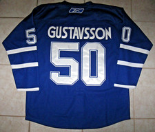 #50 Jonas GUSTAVSSON Toronto MAPLE LEAFS Replica REEBOK Jersey, Size Men's 48/L