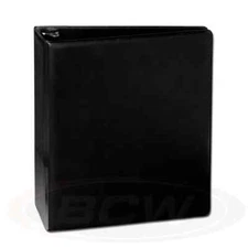 (3 Pack) BCW 2'' Inch Black Album D-Ring Binder Display & Storage Books / Cards
