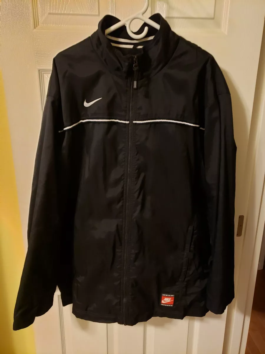 Trueno marcador Corta vida Nike Team Sideline Rain Jacket Black Soccer Outdoor SZ LG | eBay