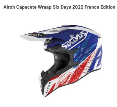 Casco Airoh Capacete Wraap Six Days france MOTOCROSS ENDURO