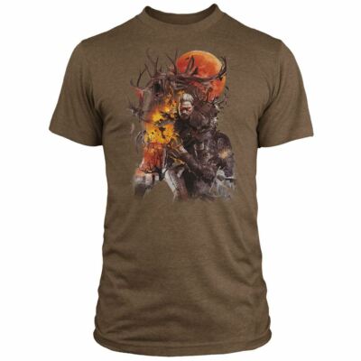 T-Shirt Witcher 3 Monster Slayer ERWACHSENE Gaming Gamers 100 % Baumwolle Größe SMALL
