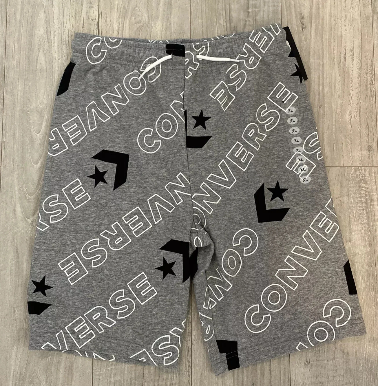 Pantaloncini corti in pile da ragazzo con logo Converse 10018051 021