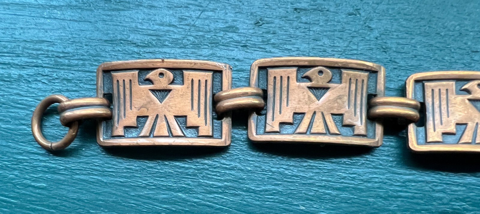 VTG Solid Copper Eagle Thunderbird  Panel Bracele… - image 5