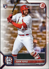 2022 Topps Bowman Juan Yepez #24 Saint Louis Cardinals Rookie RC MLB Baseball