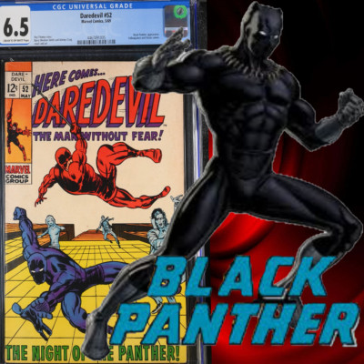 1969 Daredevil #52 CGC 6.5 * black Panther     Appearance * Barry Smith Cover.