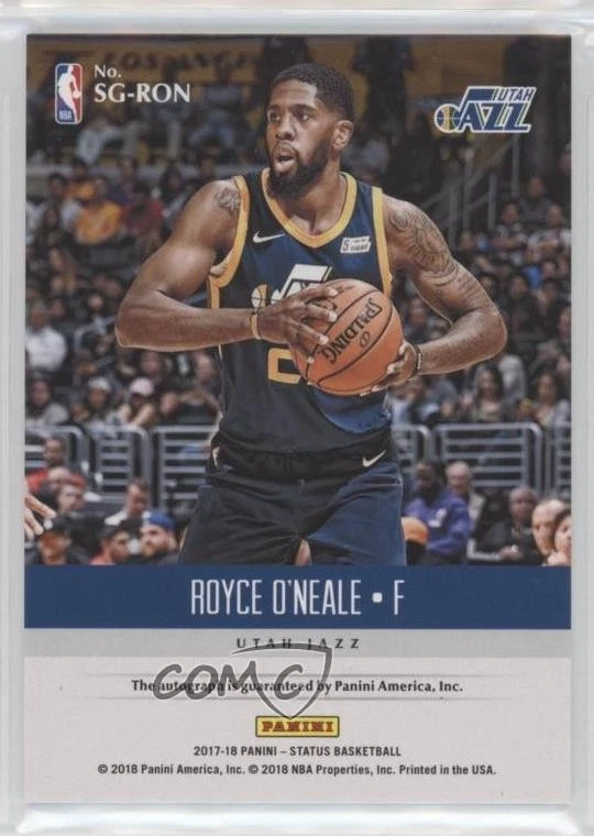 2017-18 Panini Status Signatures Royce O'Neale #SG-RON Rookie Auto RC - Image 2 of 2