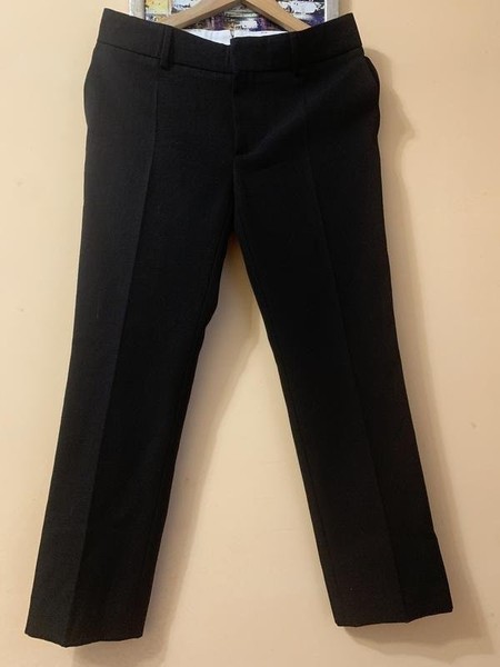 Women Bally Trousers Black Silk Wool 36 / S / 44