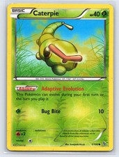 Caterpie 1/106 Common Flashfire Pokemon Reverse Holo Heavily Played