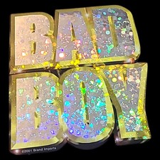 Vintage 90s Y2K Prism Gold Bling  Bad Boy Spe...