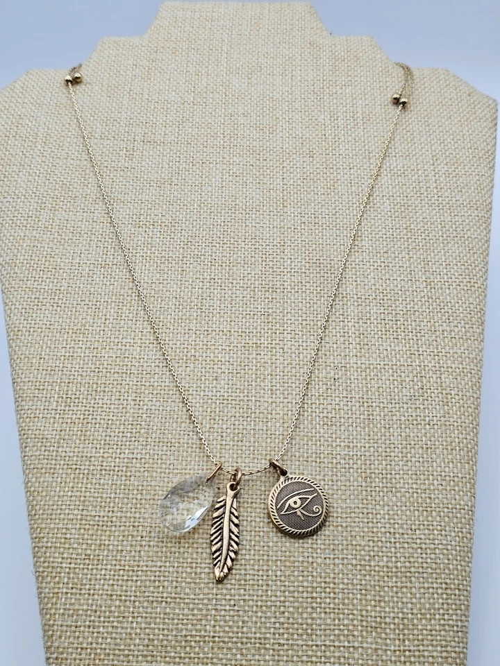 Ожерелье с регулируемым золотым космическим выравниванием хрустальной подвески с бисером Alex & Ani 💕💖 - Изображение 4 из 4