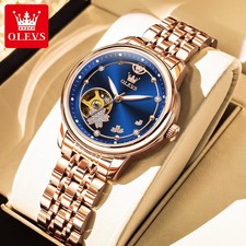 OLEVS Women's Wristwatch Skeleton Automatic Mechanical Watch for Ladies