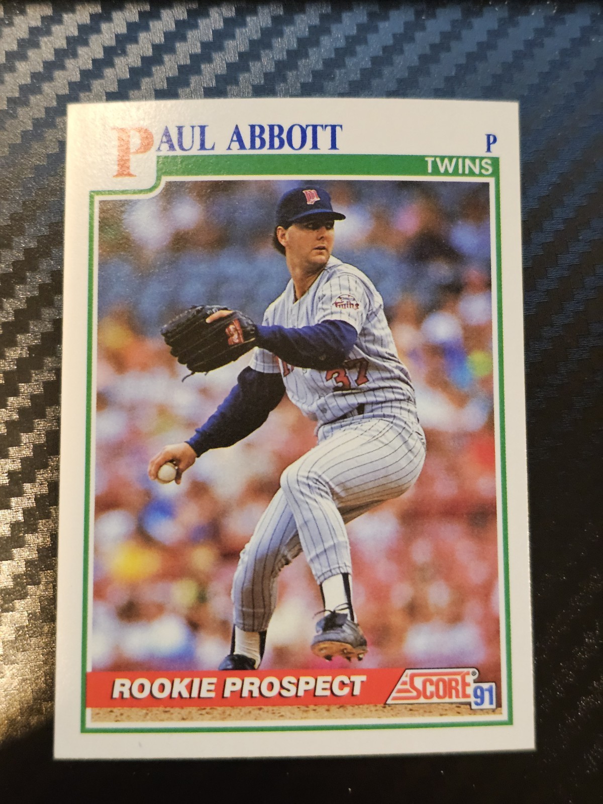 1991 Score - Paul Abbott #363 (RC) Minnesota Twins Rookie 