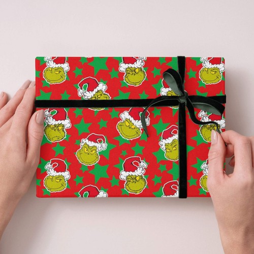 The Grinch Christmas 4m Roll Wrapping Paper - Picture 4 of 4