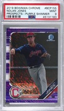 2019 Bowman Chrome Prospects Purple Shimmer Refractor Nolan Jones PSA 9 MINT 2l4
