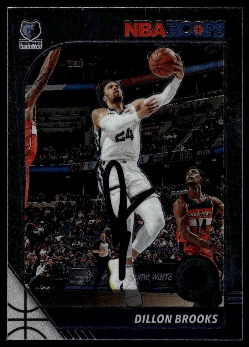 2019-20 Hoops Premium Stock #154 Dillon Brooks Signed Card Auto IP