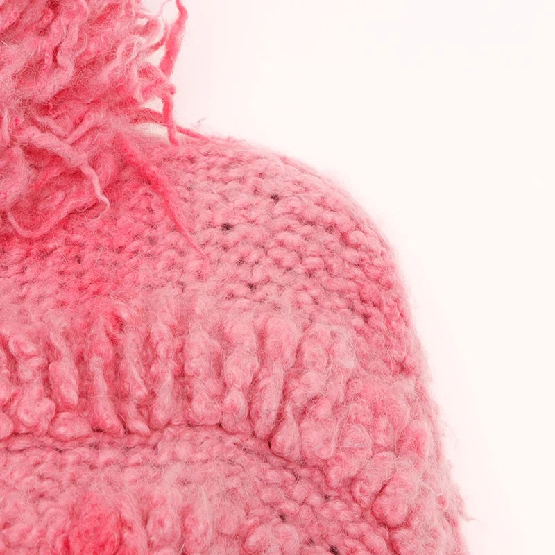 Giacca CHANEL lana di alpaca con bottoni COCO taglia:36 rosa WS15075