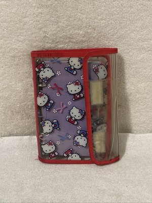 VTG Vinyl Sanrio Hello Kitty Planner /Organizer /Binder 1976 2002 USED FREE SHIP