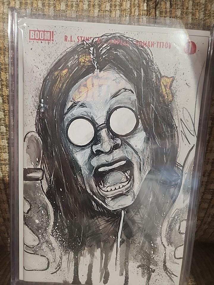 /1 Sketch Cover Of Ozzi Osborne Signed Coa On Stuff Of Ntmares Comic Art