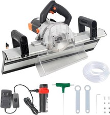 Sega muratura 1200W 13000rpm con pompa acqua 12V lama 116mm smussatura 43° regol