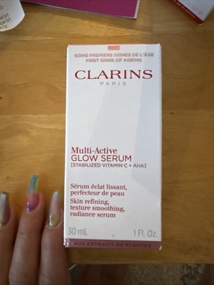 Multi/ Active Glow Serum Clarins  Anti-Aging Vitamin C Aha 1. Oz 30 ML