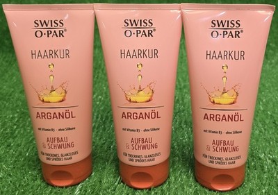 (24,17 /L) 3x200ml Swiss ARGANÖL HAARKUR für trockenes glanzloses Haar Versand0 