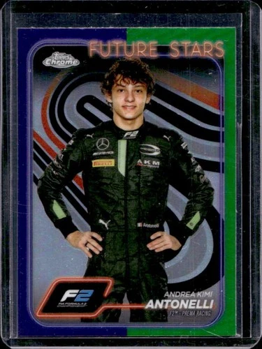 2024 Topps Chrome F1 Andrea Kimi Antonelli Purple/Green F2 Future Stars #22