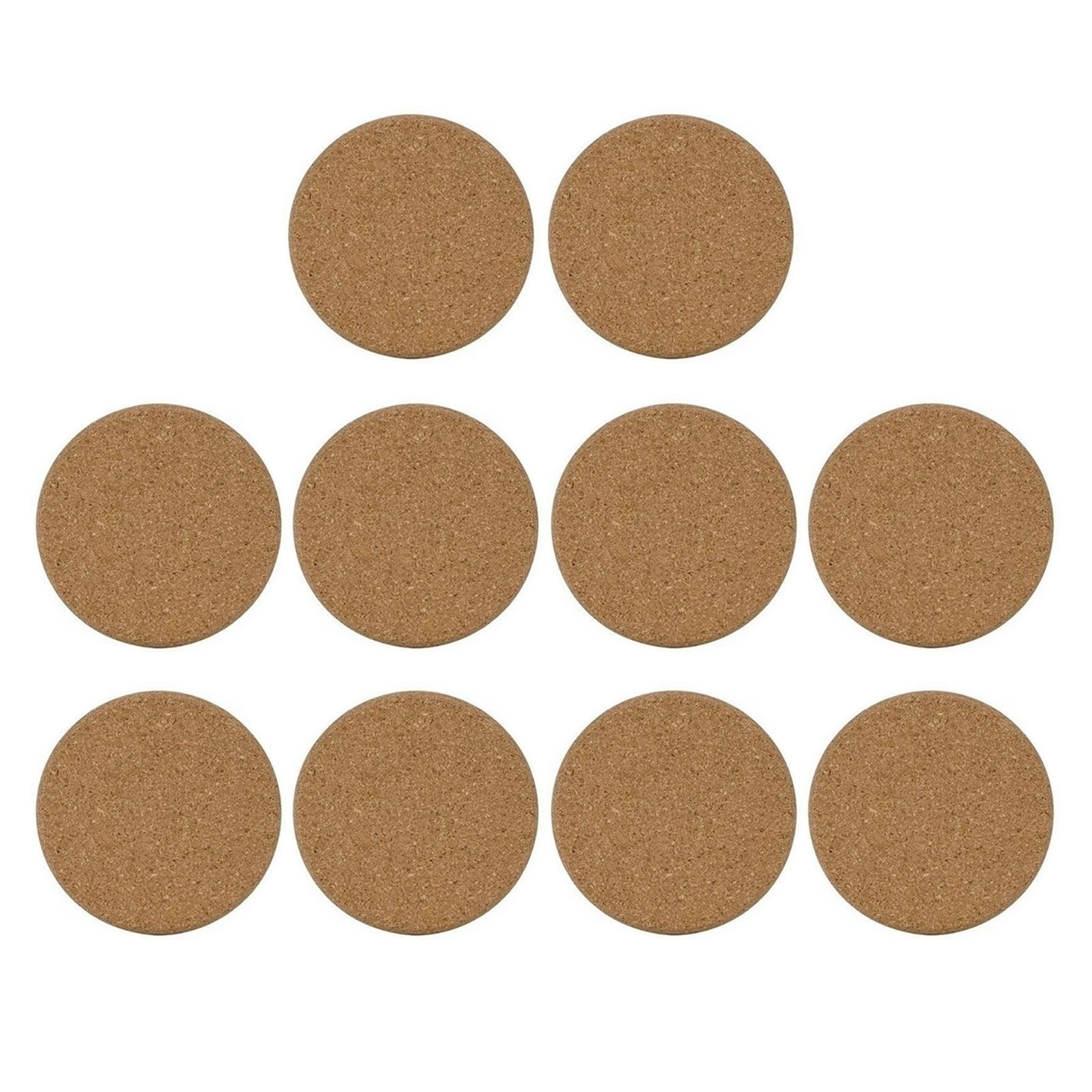 10pcs Round Cork Drink Coaster Absorbent Cup Mat For Home Office Premium