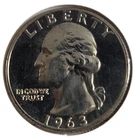 1963 PROOF GEM SILVER WASHINGTON QUARTER  (Q87)