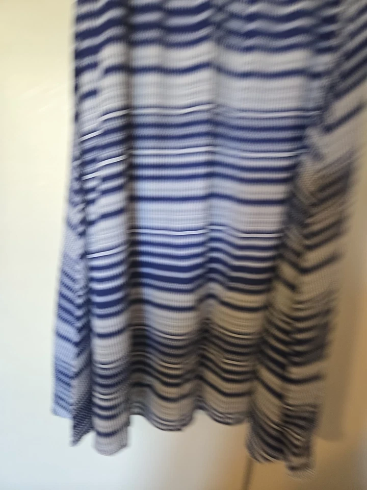 Falda Lularoe Mujer 2XL Cintura Elástica Forrada LOLA Rayas Azul Blanco NUEVA con Etiquetas Foto 2 de 4