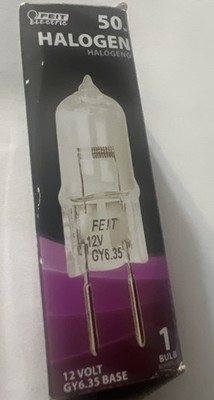 Radio Shack Feit Electric T-3 12V/50W Halogen Mini Lamp GY6.35 Base NEW