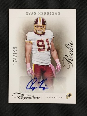 2011 Panini Prime Signatures #210 Ryan Kerrigan Auto /199 Washington Redskins